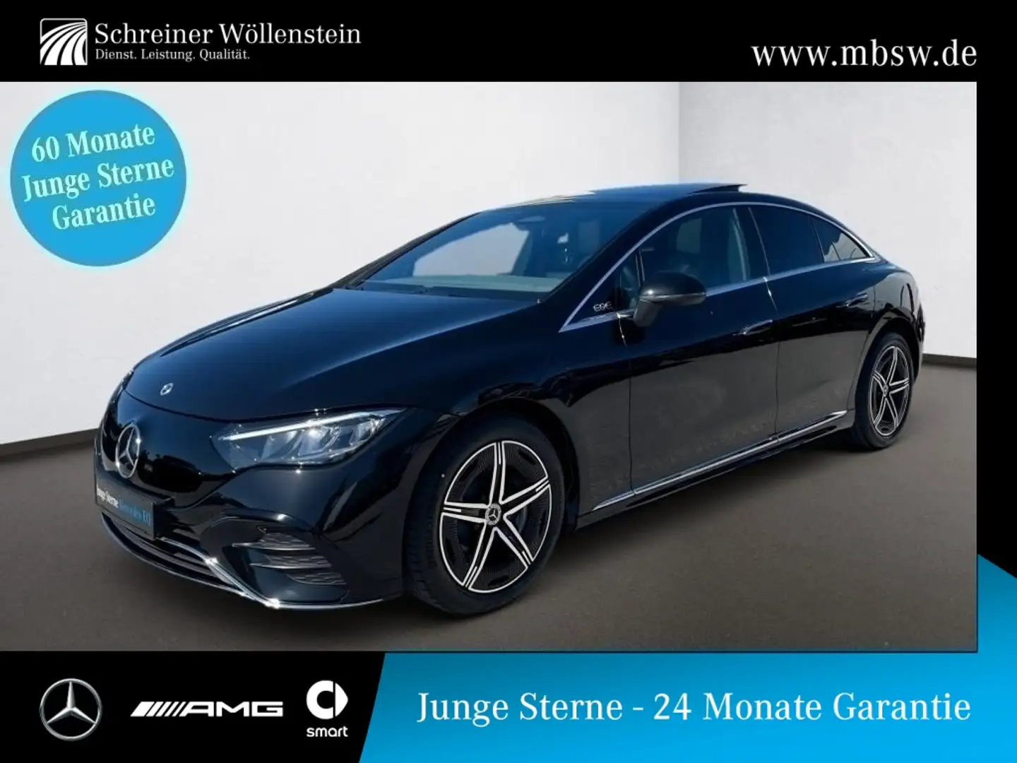 Mercedes-Benz EQE 350 4M AMG Ext+Int*Pano*DISTRONIC*KeyGo*Memo Black - 1