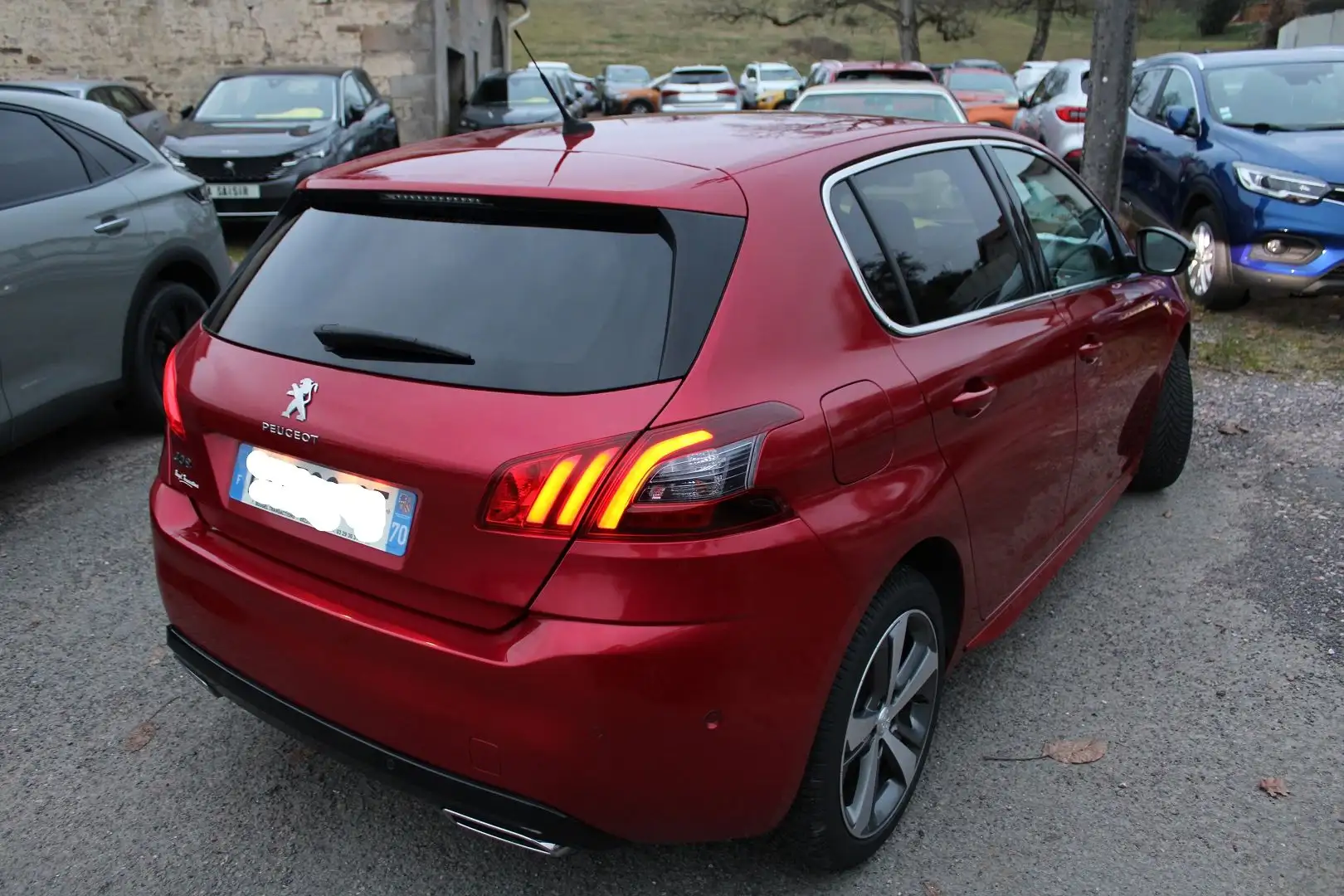 Peugeot 308 GT LINE 130 ESSENCE SPORT GPS MÉDIA MI CUIR ABS FU Rouge - 2