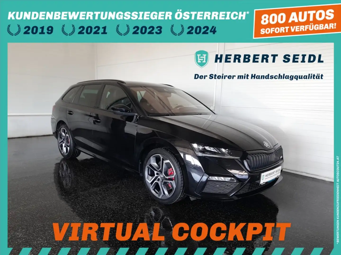 Skoda Octavia Combi RS PHEV 150/245 DSG *19 ZOLL / RS EXKLUSIV INTERIEUR / DCC / MATRIX-LED / HEAD-UP / VIRTUELL / NAVI / CANTON* Schwarz - 1