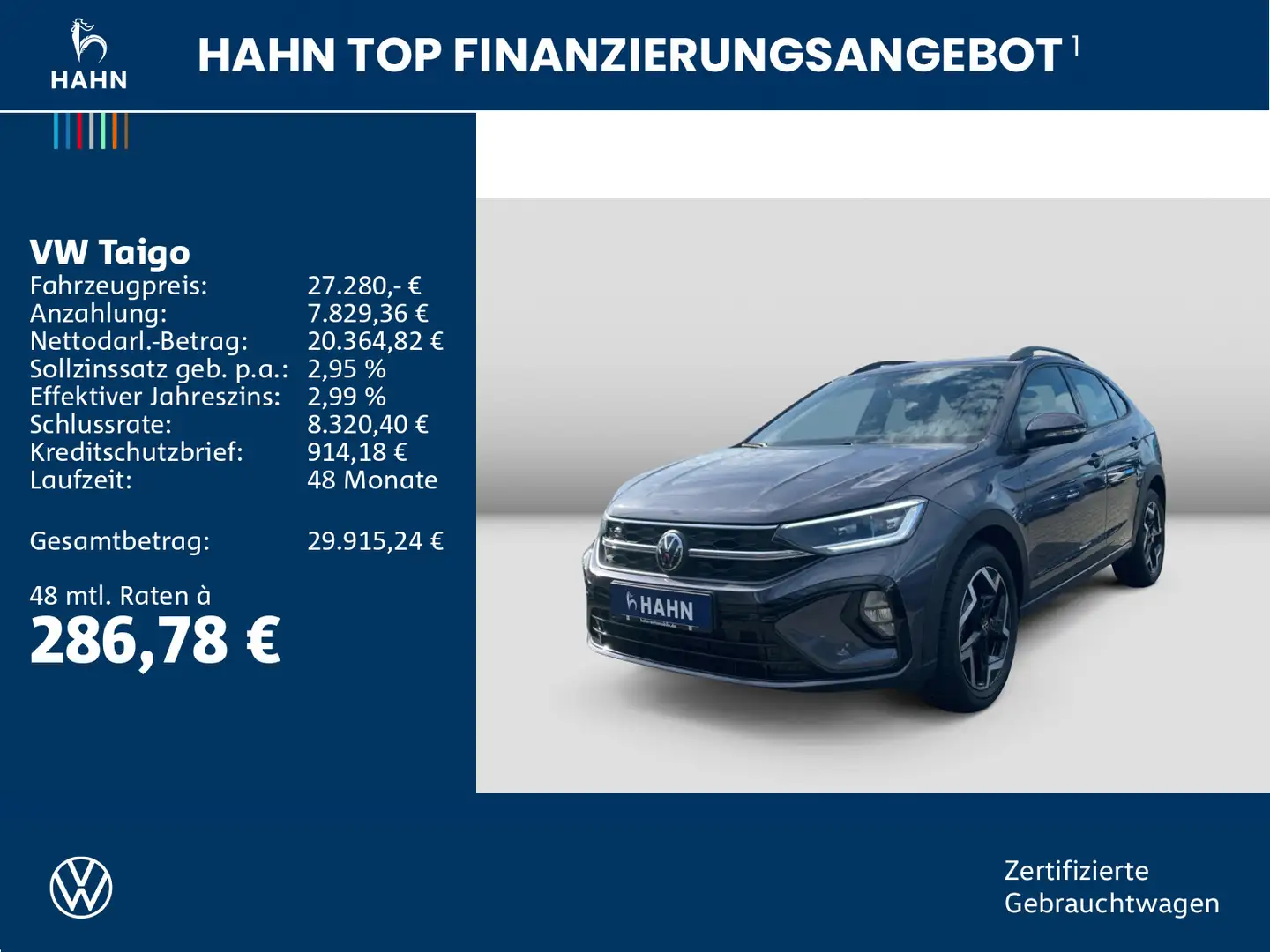 Volkswagen Taigo 1.5 TSI DSG R-Line AHK Navi Matrix Sitzhzg Grau - 2