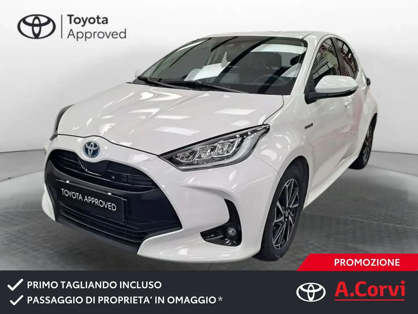 Toyota Yaris 1.5 Hybrid 5 porte Trend Blanc - 1