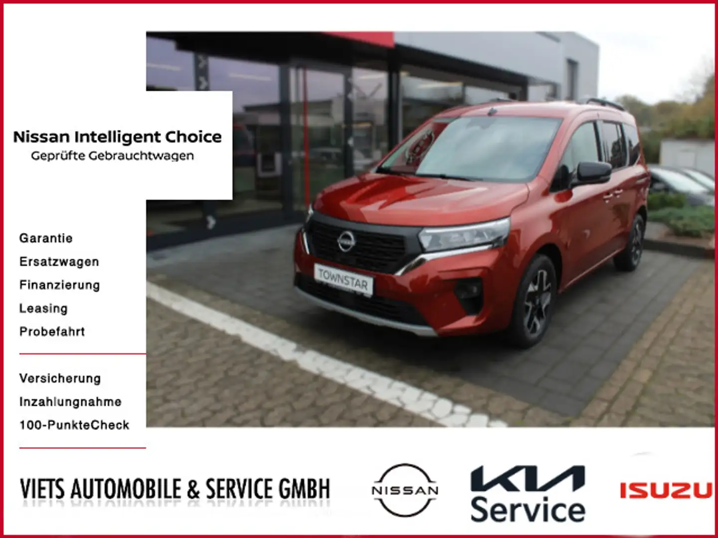 Nissan Townstar Kombi L1 1.3 DIG-T 130 Tekna Automatik Rot - 1