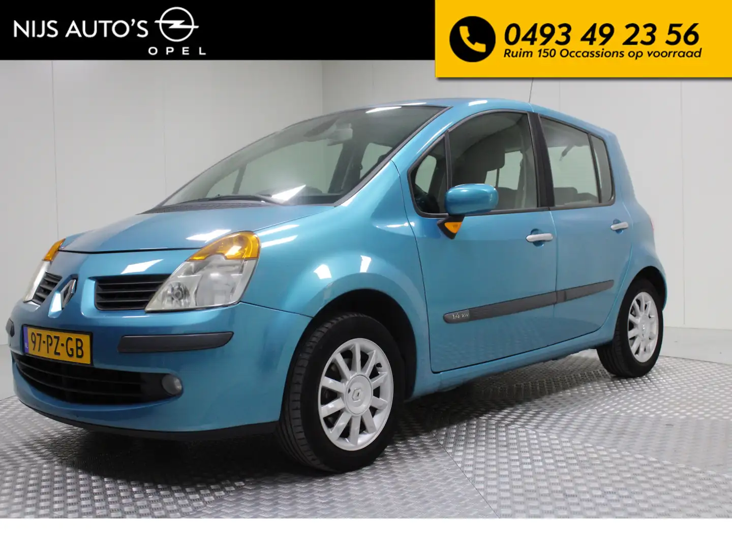 Renault Modus 1.4-16V Dynamique Luxe | airco | radio cd | cruise Blauw - 1