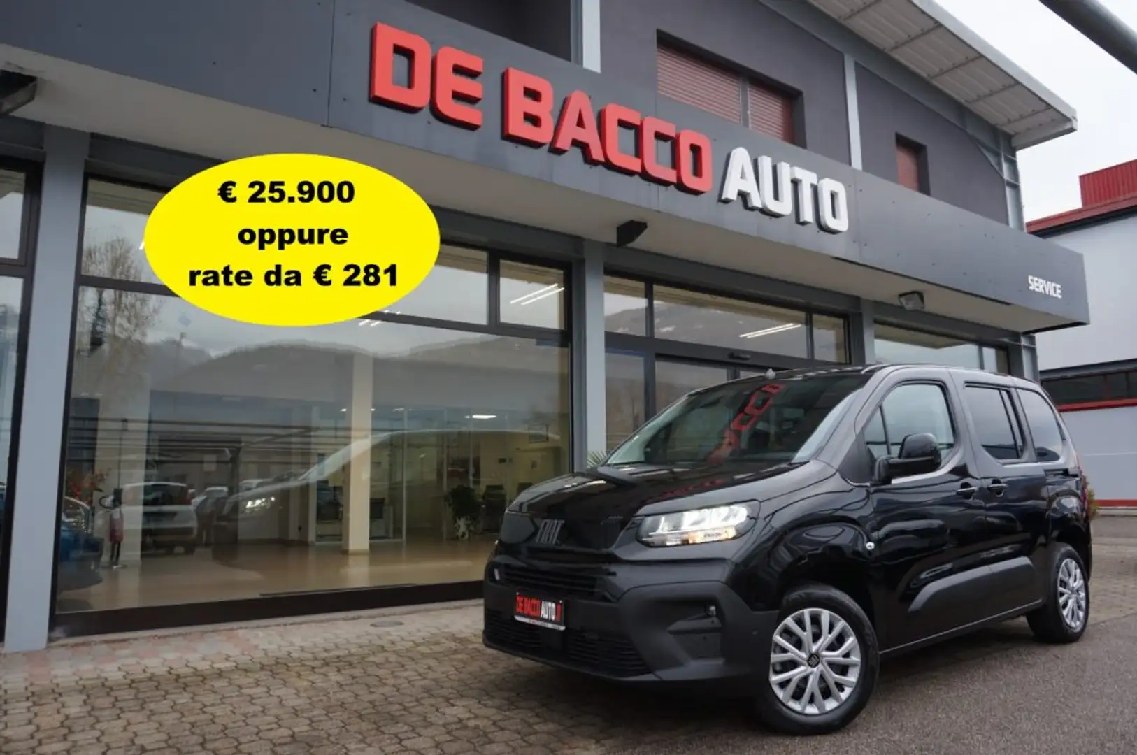 Fiat Doblo 1.5 BlueHdi 100 CV 5 posti VETTURA OK NEOPATENTATI Nero - 1