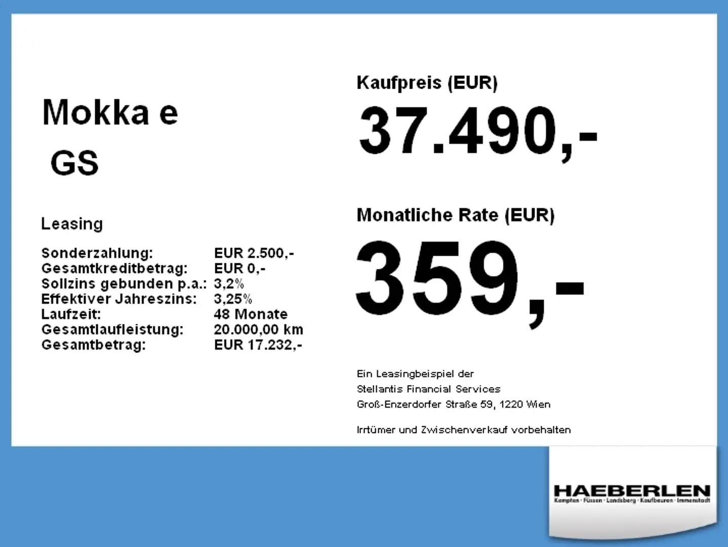 Opel Mokka-E Mokka e  GS *Klima*Kamera*Scheinwerfer LED* Weiß - 1