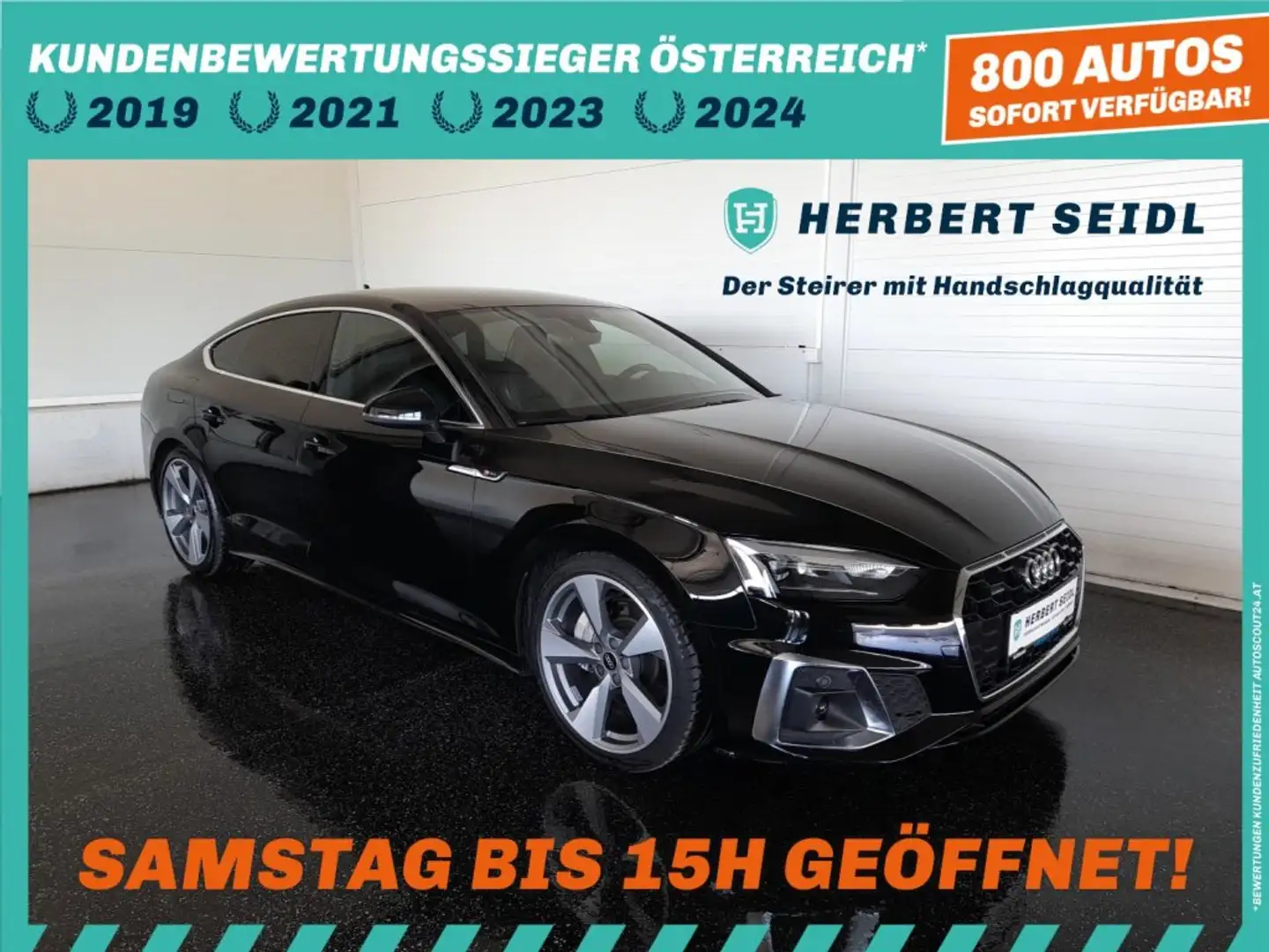 Audi A5 SB 45 TFSI S-LINE Quattro S-tr. *S-SPORTSITZE / VOLL LED / NAVI / KAMERA / VIRTUELL PLUS / B&O 3D-KLANG* Schwarz - 1