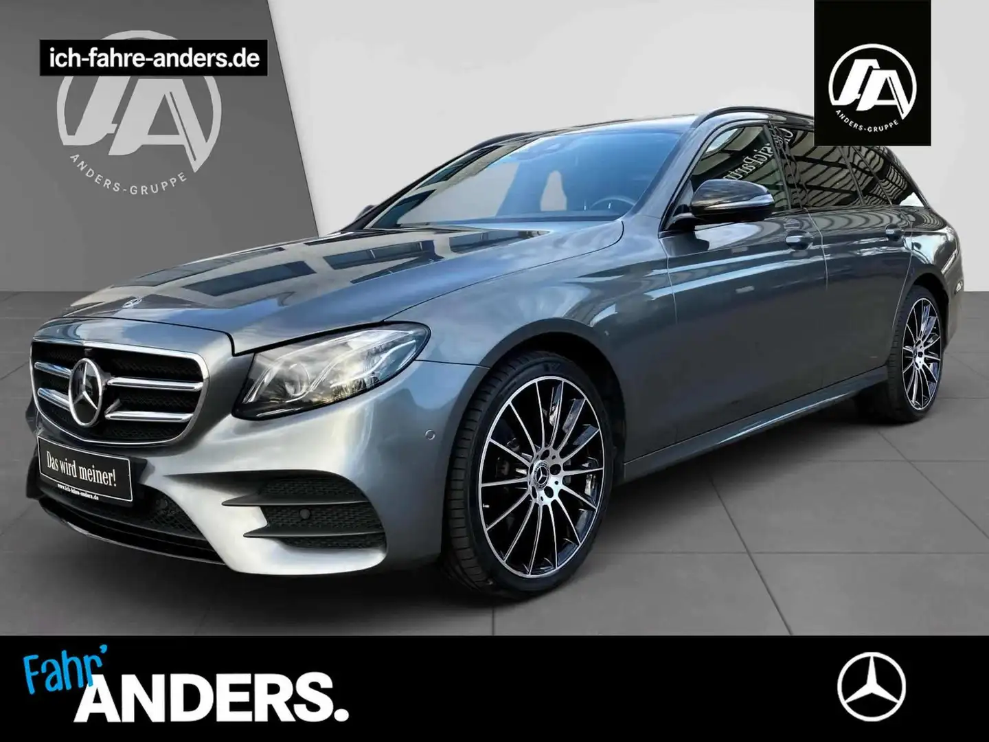 Mercedes-Benz E 300 d T AMG+Navi+Distr+AHK+Sthz+36+M-BEAM+WIDE Gris - 1
