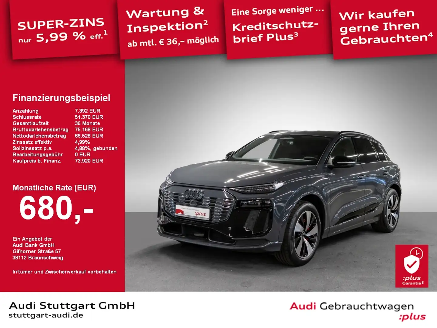 Audi Q6 SUV e-tron 55 e-tron quattro 285 kW B&O AIR Grigio - 1