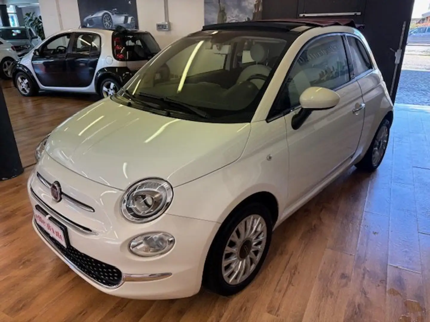 Fiat 500C 500C 1.2 Lounge 69cv dualogic x Neopatentati Blanc - 1