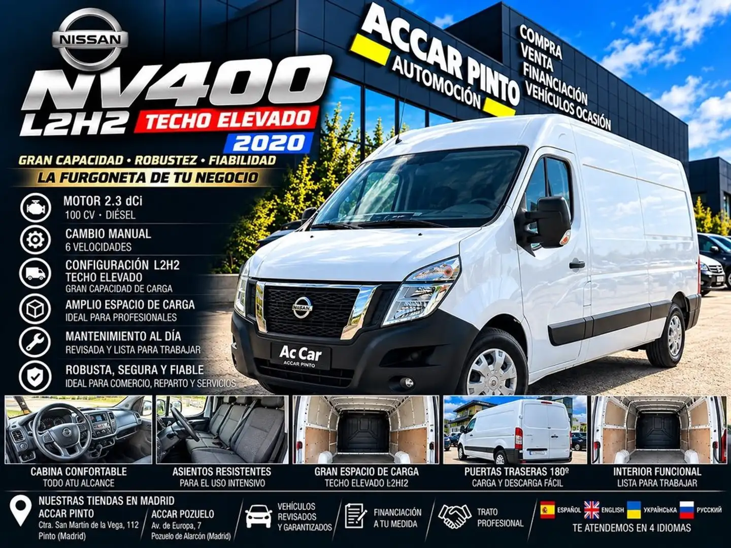 Nissan NV400 L2H2 3,5T 2.3dCi 132kW FWD Comfort Blanco - 1