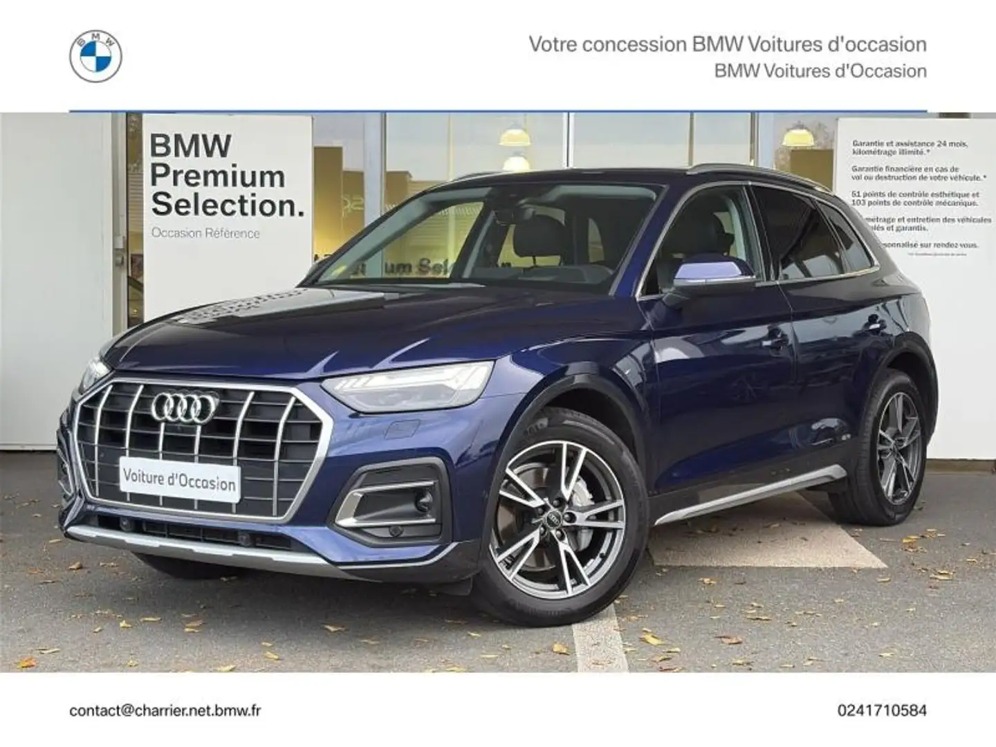Audi Q5 35 TDI Hybride 163ch Avus S tronic 7 Bleu - 1
