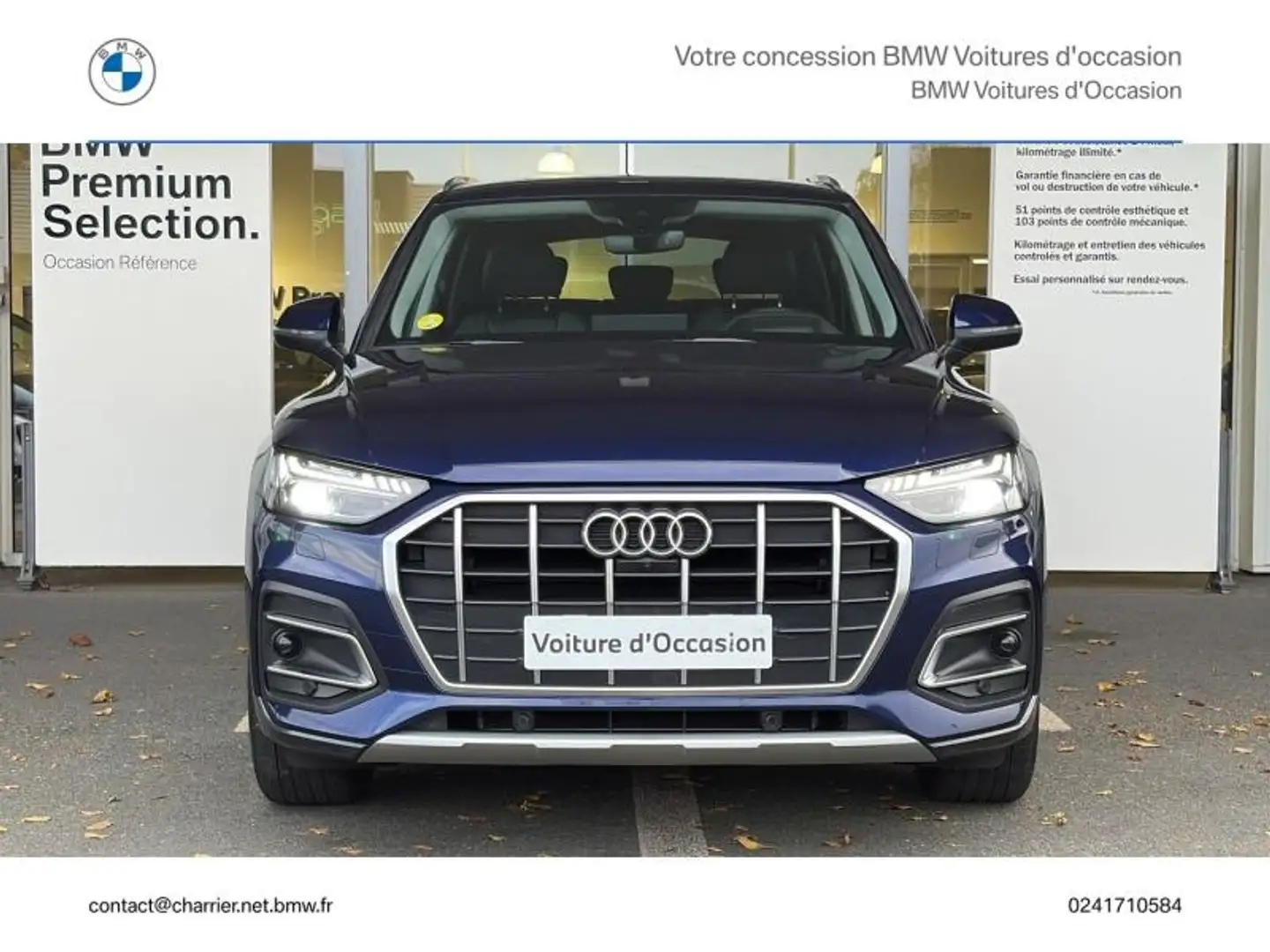 Audi Q5 35 TDI Hybride 163ch Avus S tronic 7 Bleu - 2