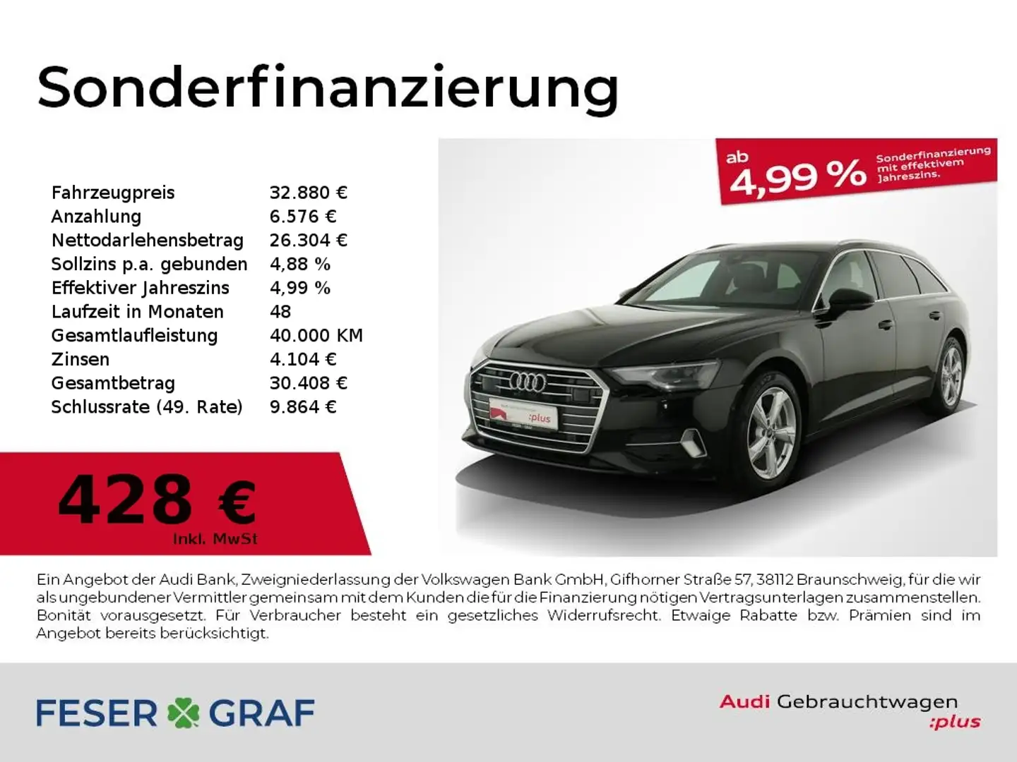 Audi A6 Avant 40 TDI S tronic AHK/ Rückfahrkamera/ Navi Pl Schwarz - 1