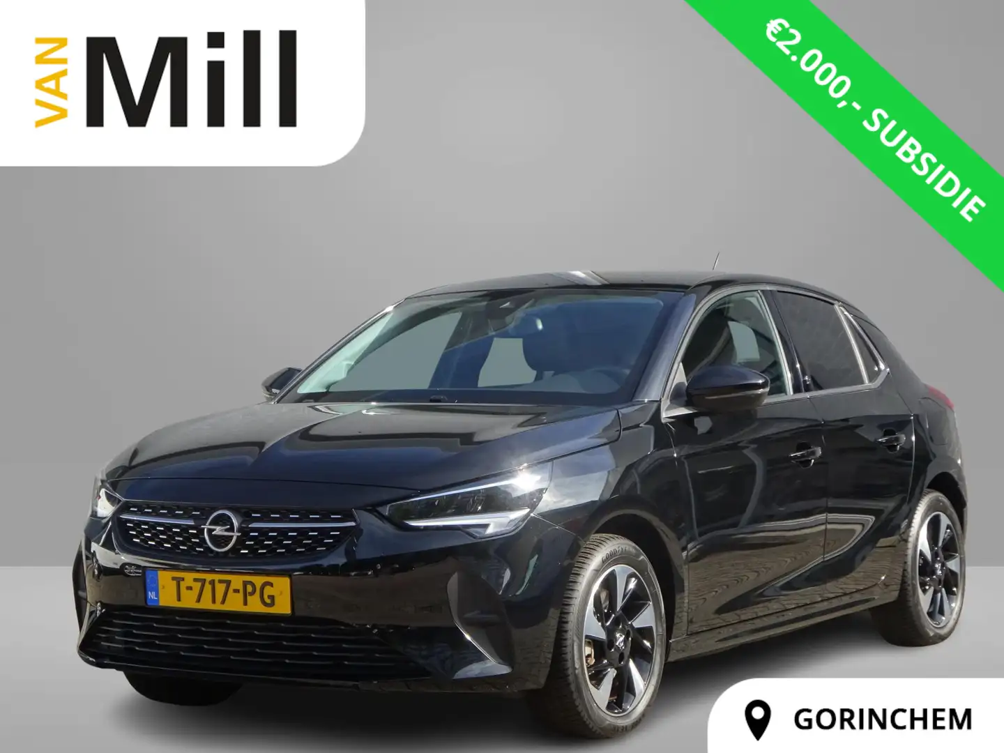 Opel Corsa-e Elegance EV 3-FASEN 50kWh 136pk |+€2.000 SUBSIDIE| Zwart - 1