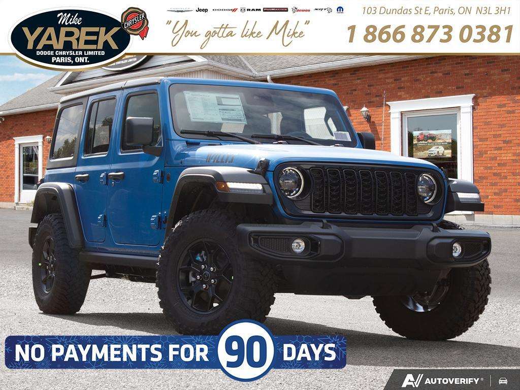 2025 Jeep Wrangler WILLYS. HEATED SEATS/STEERING. ***MANAGERS DEMO***
