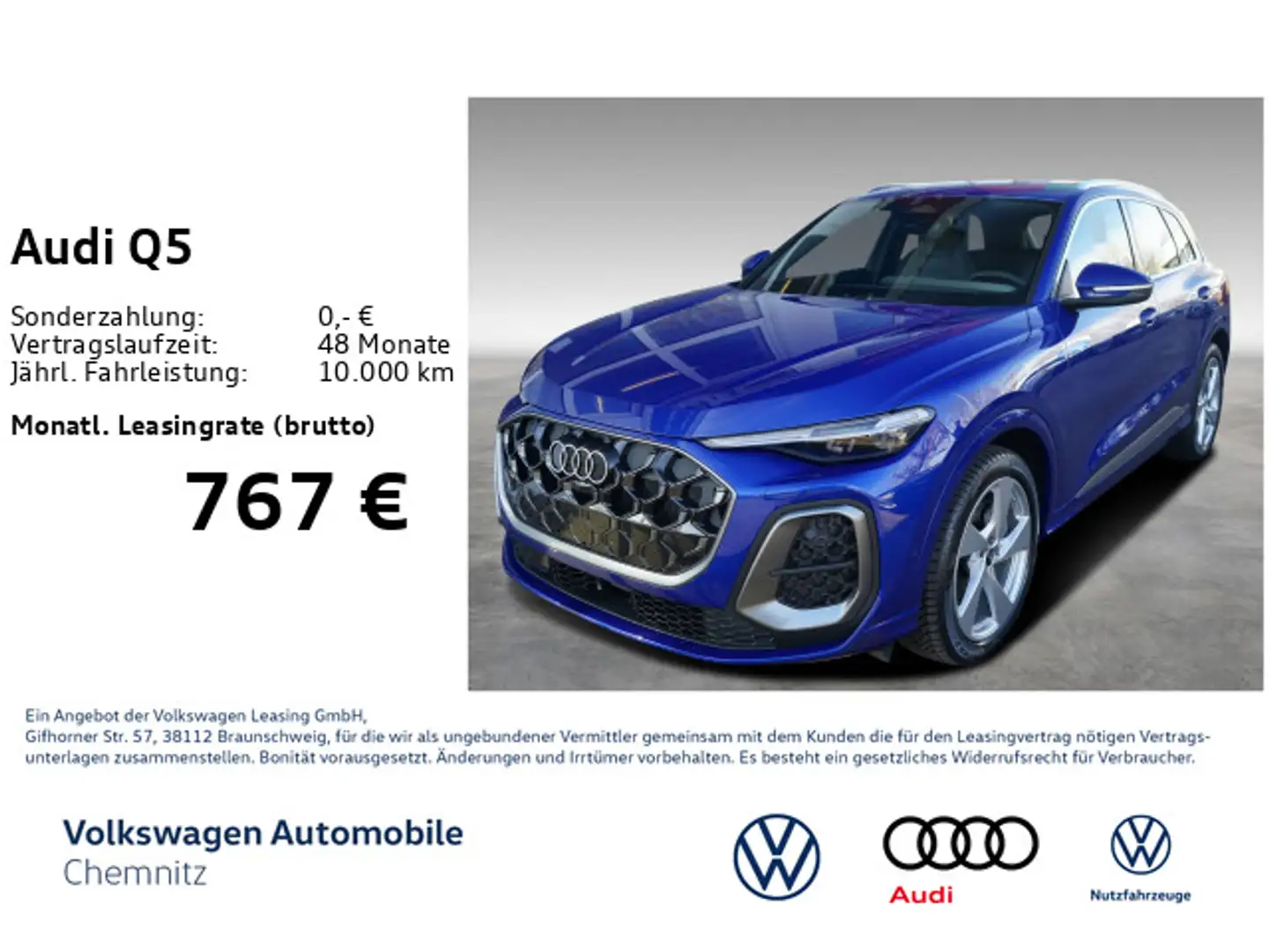 Audi Q5 2.0 TDI quattro *TechPro*S-Line*Luftfahrwerk* Blau - 1