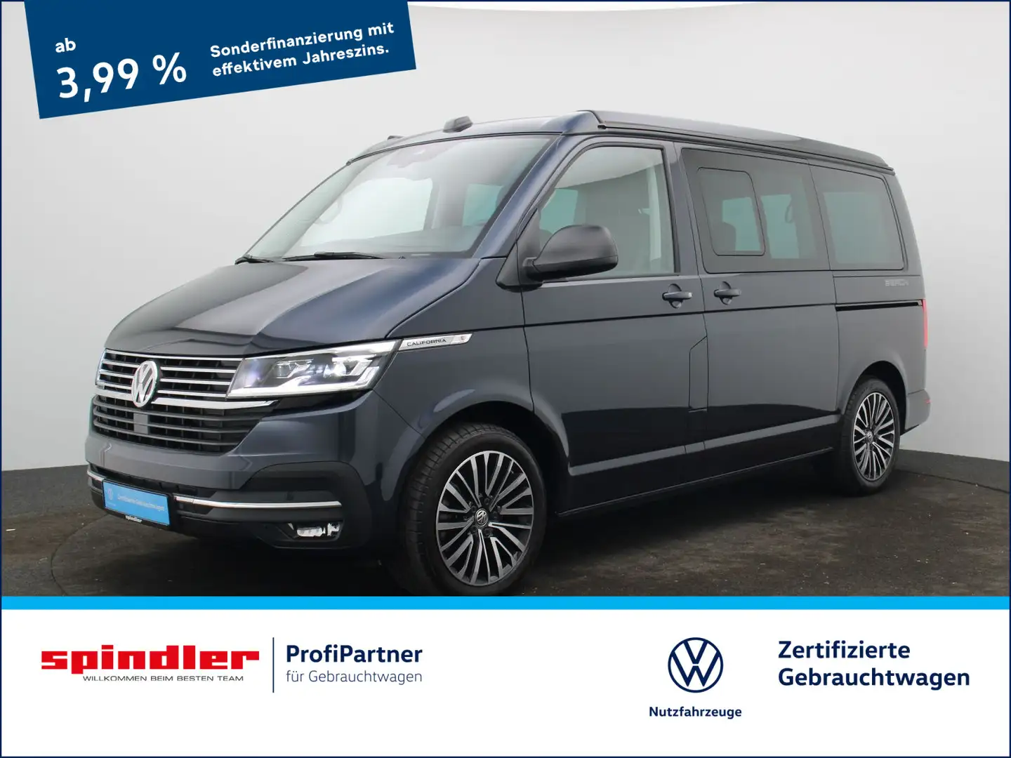 Volkswagen T6.1 California Beach 2.0 TDI/LED, AHK, ACC, DCC Niebieski - 1