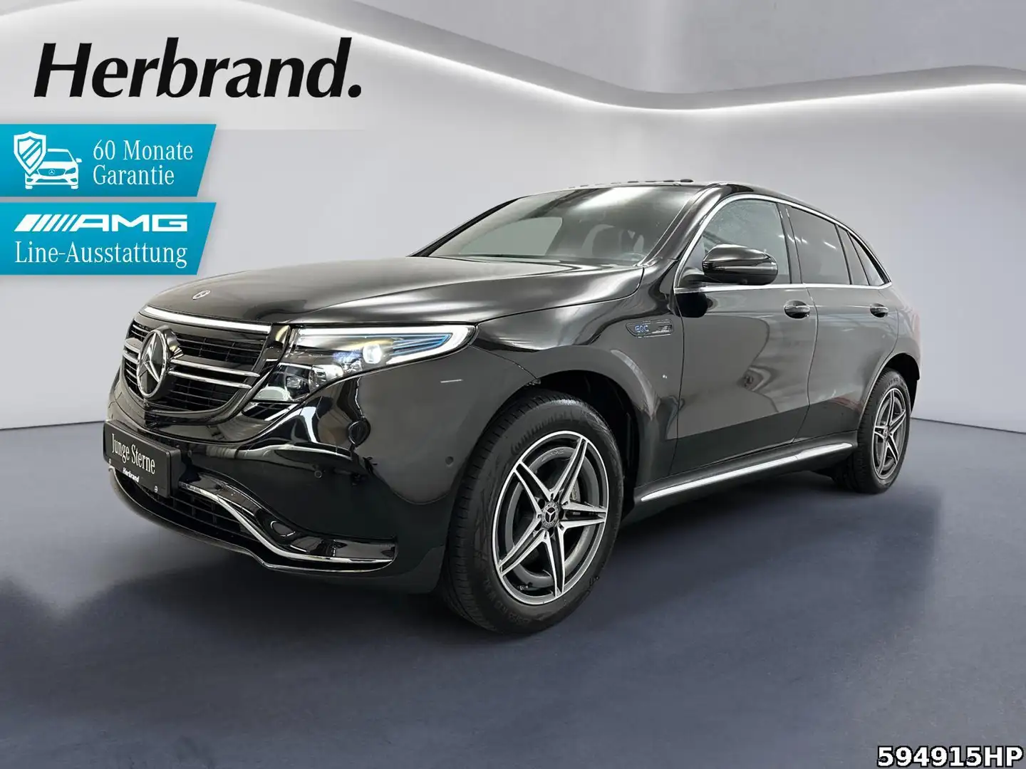 Mercedes-Benz EQC 400 4M AMG MULTIBEAM Schiebedach 360° HUD Schwarz - 1