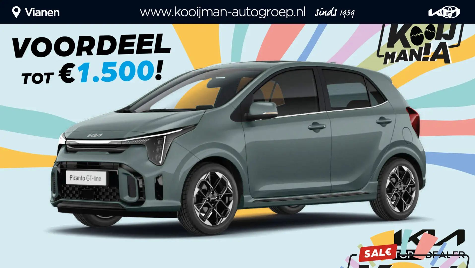 Kia Picanto 1.0 DPI DynamicLine Ruim €1.500,- Voordeel! Meerde - 1