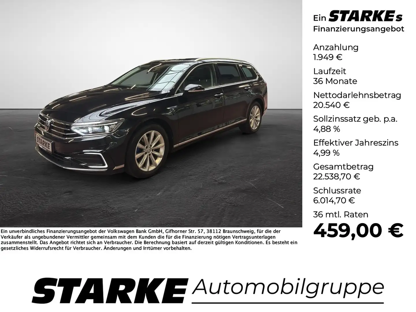 Volkswagen Passat Variant GTE 1.4 TSI DSG Schwarz - 1