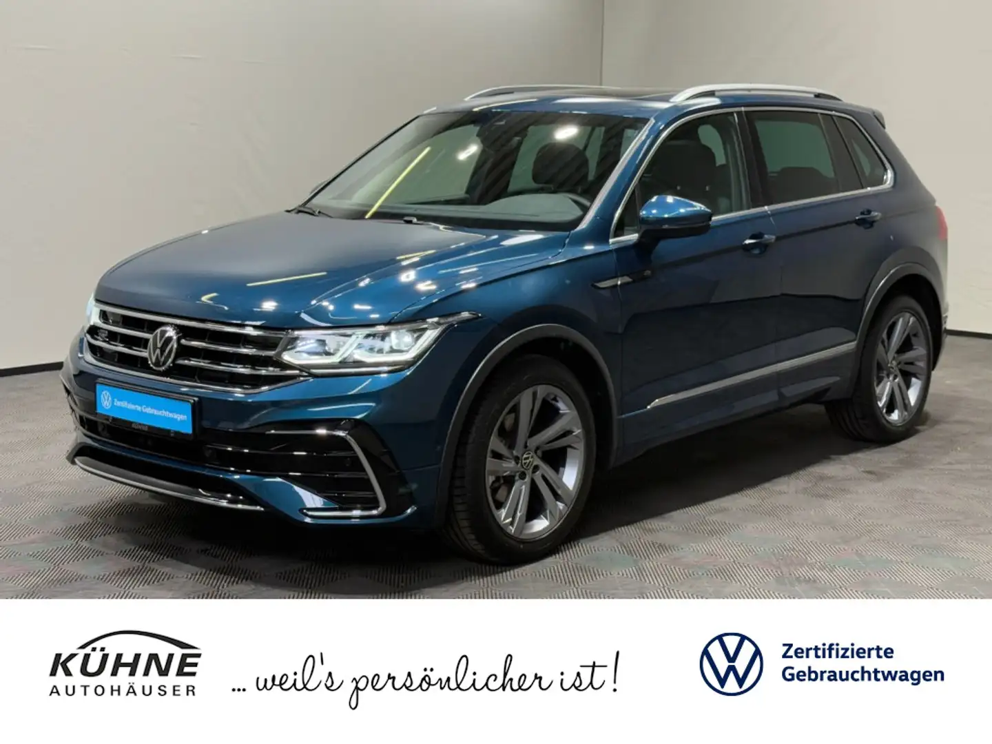 Volkswagen Tiguan R-Line 1.5 TSI DSG | MATRIX NAVI PANO AHK Blau - 1