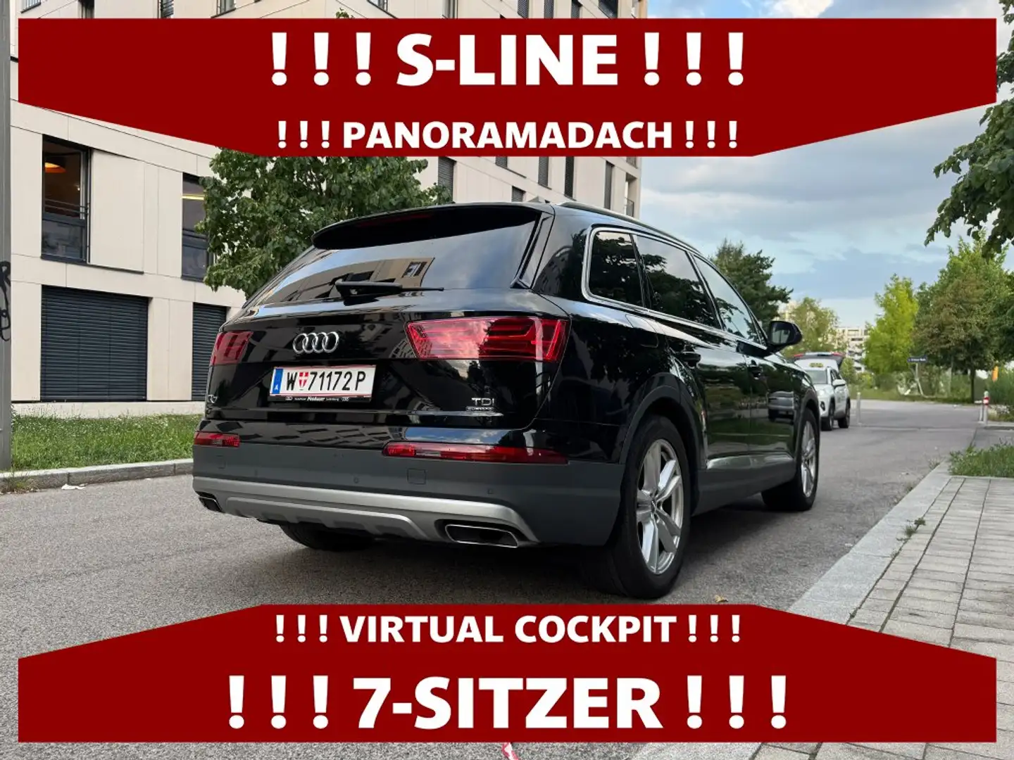 Audi Q7 3,0 TDI QUATTRO | S - LINE | 7-SITZER | PANORAMA Schwarz - 2