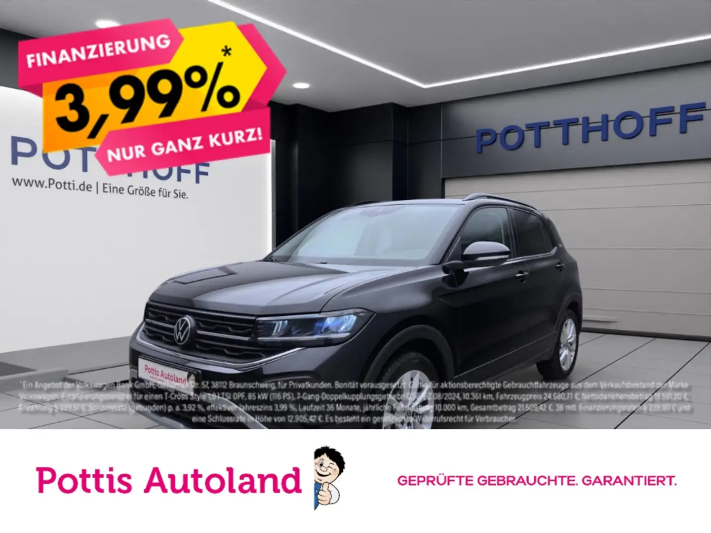 Volkswagen T-Cross 1.0 TSI GOAL NAVI KLIMA PDC SHZG Schwarz - 1