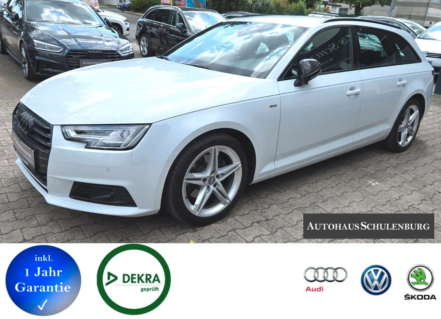 Audi A4 3x S-line Digitaltacho Anhängerkup. Blackline Weiß - 1