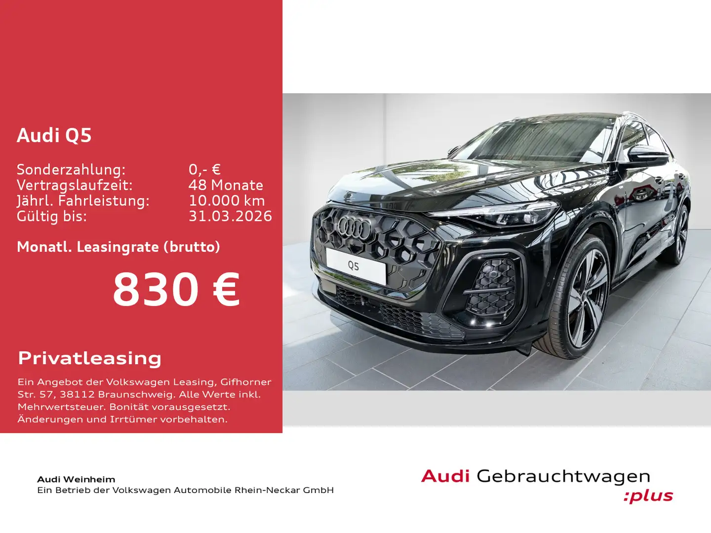 Audi Q5 2.0 TDI Sportback edition one LED Navi AHV uv Noir - 2