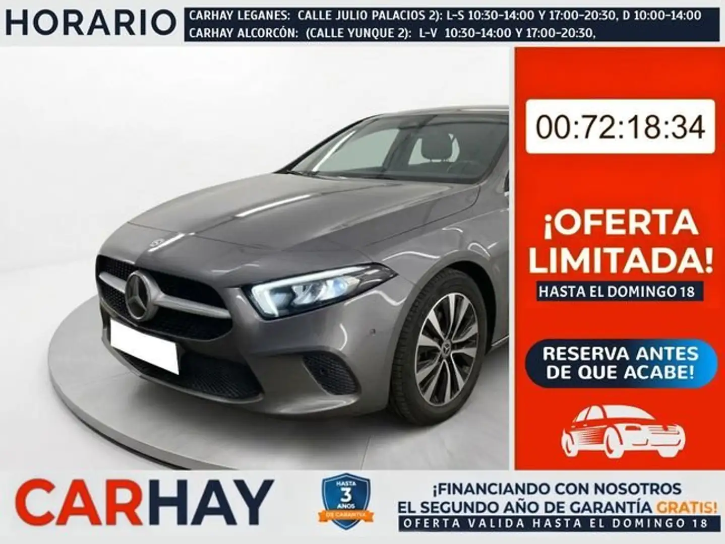 Mercedes-Benz A 220 Compact 180 d Business Line 8G-DCT Gris - 1