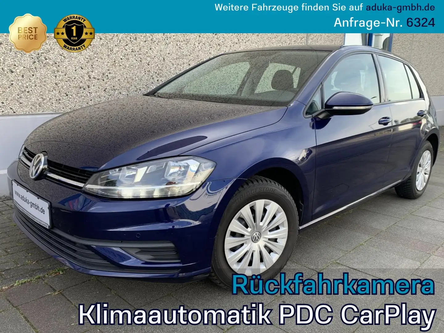Volkswagen Golf TSI 5-Tg CarPlay Kamera Klimaautomatik PDC Blau - 1