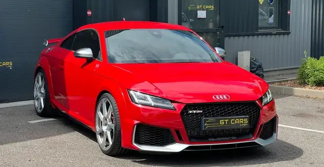 Audi TT RS TTRS 400 ch Quattro rouge nacré métallisé immatriculation française Malus Payé échappement sport pack alu