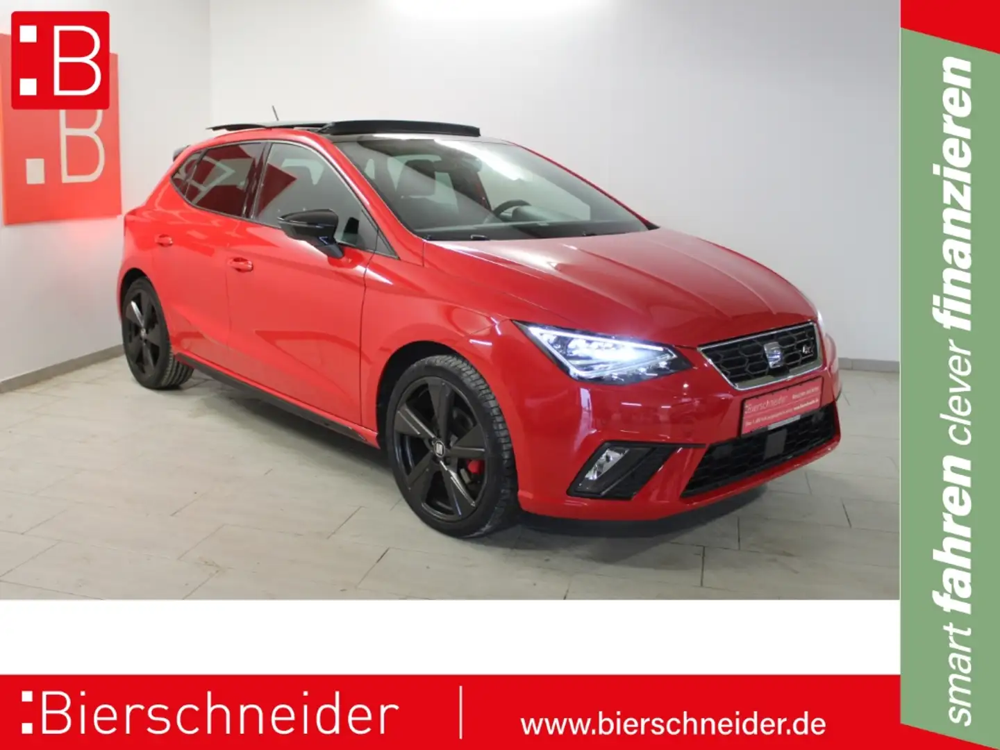 SEAT Ibiza 1.5 TSI DSG FR Black Ed. 18 AHK PANO KAMERA Rot - 1