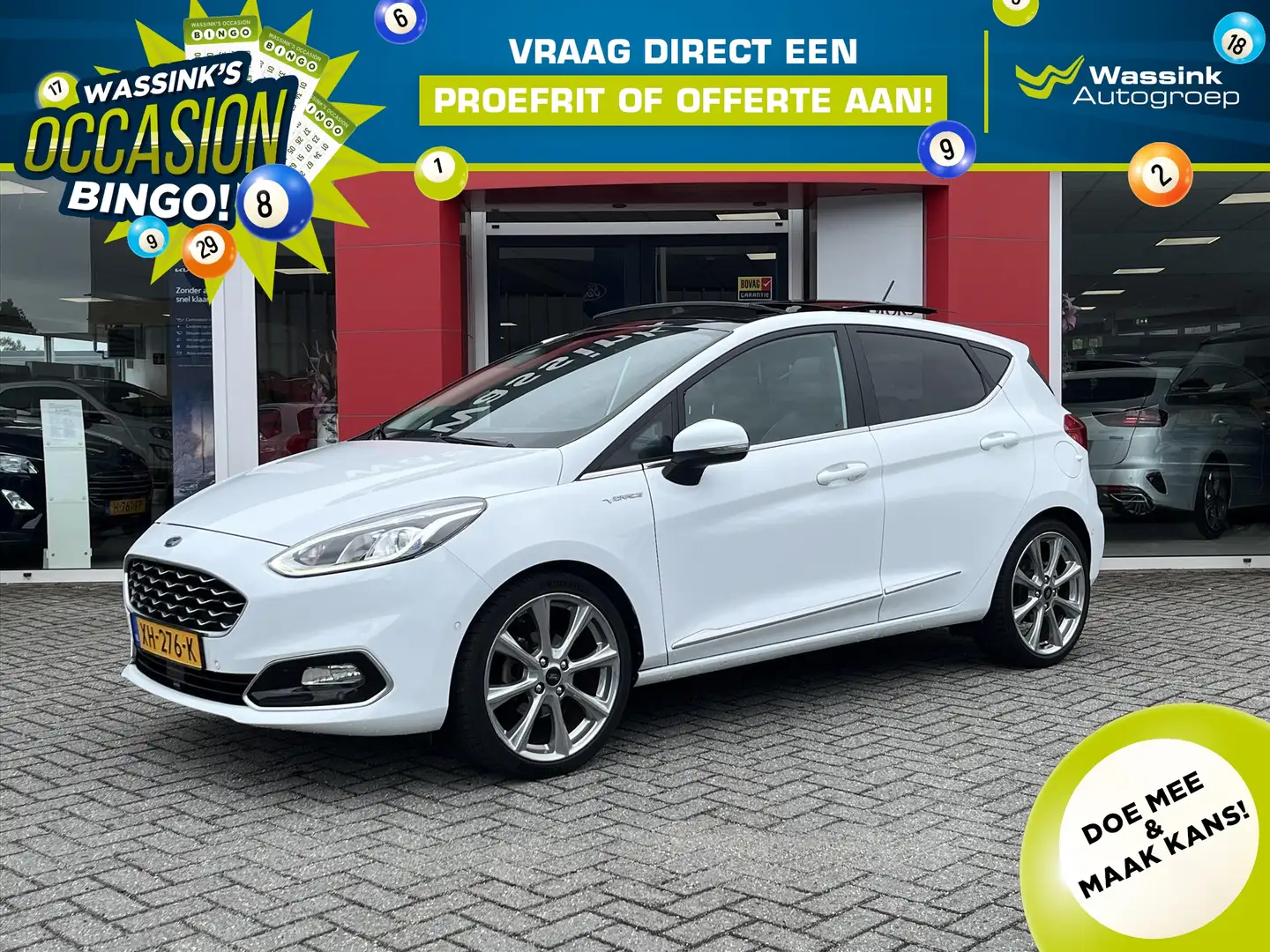 Ford Fiesta 1.0 EcoBoost 125pk 5dr Vignale | Stoel/ Stuur verw Wit - 1