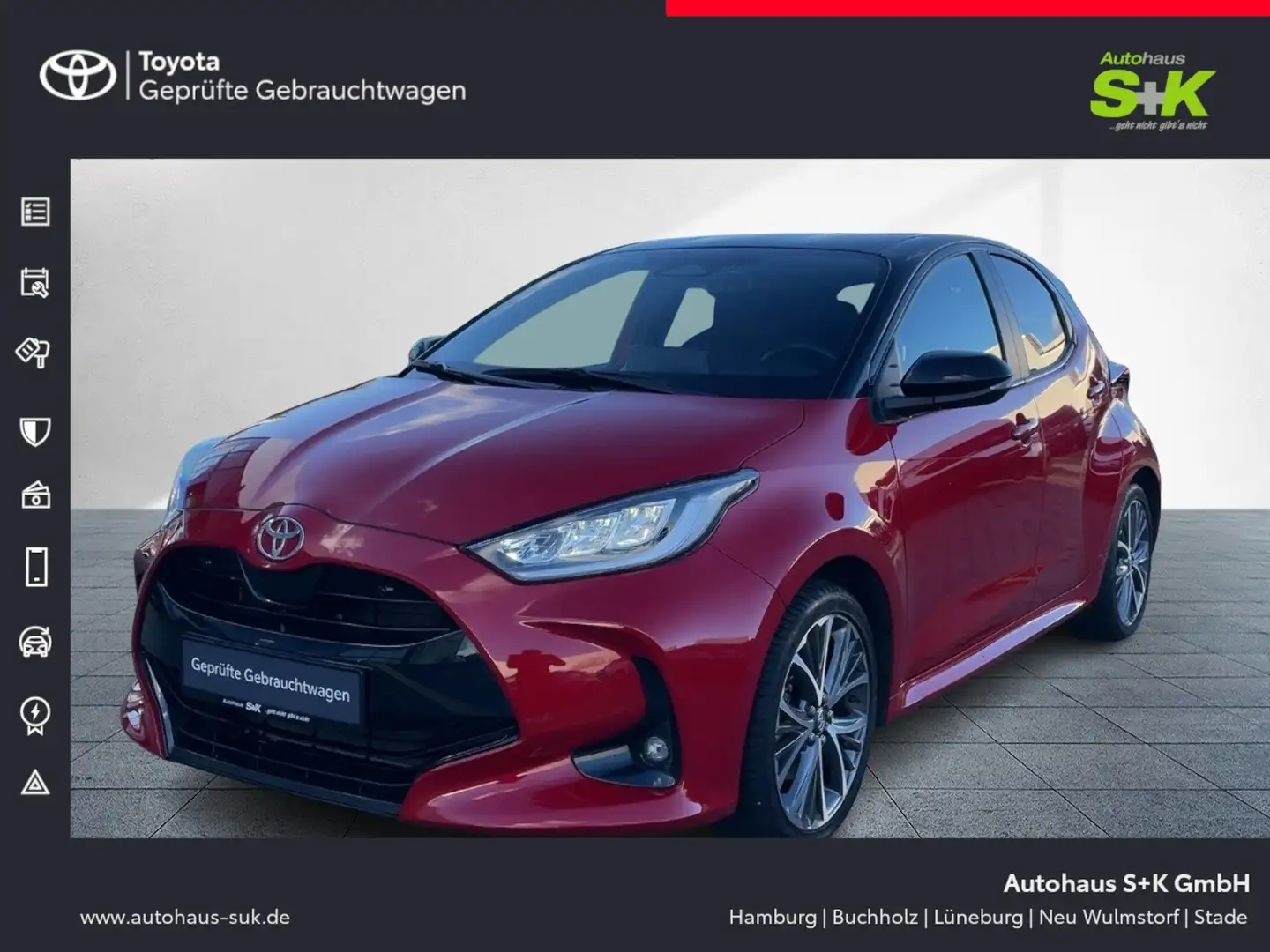 Toyota Yaris Hybrid Style Plus +Carplay+Kamera+Winter-Paket+ Rot - 1