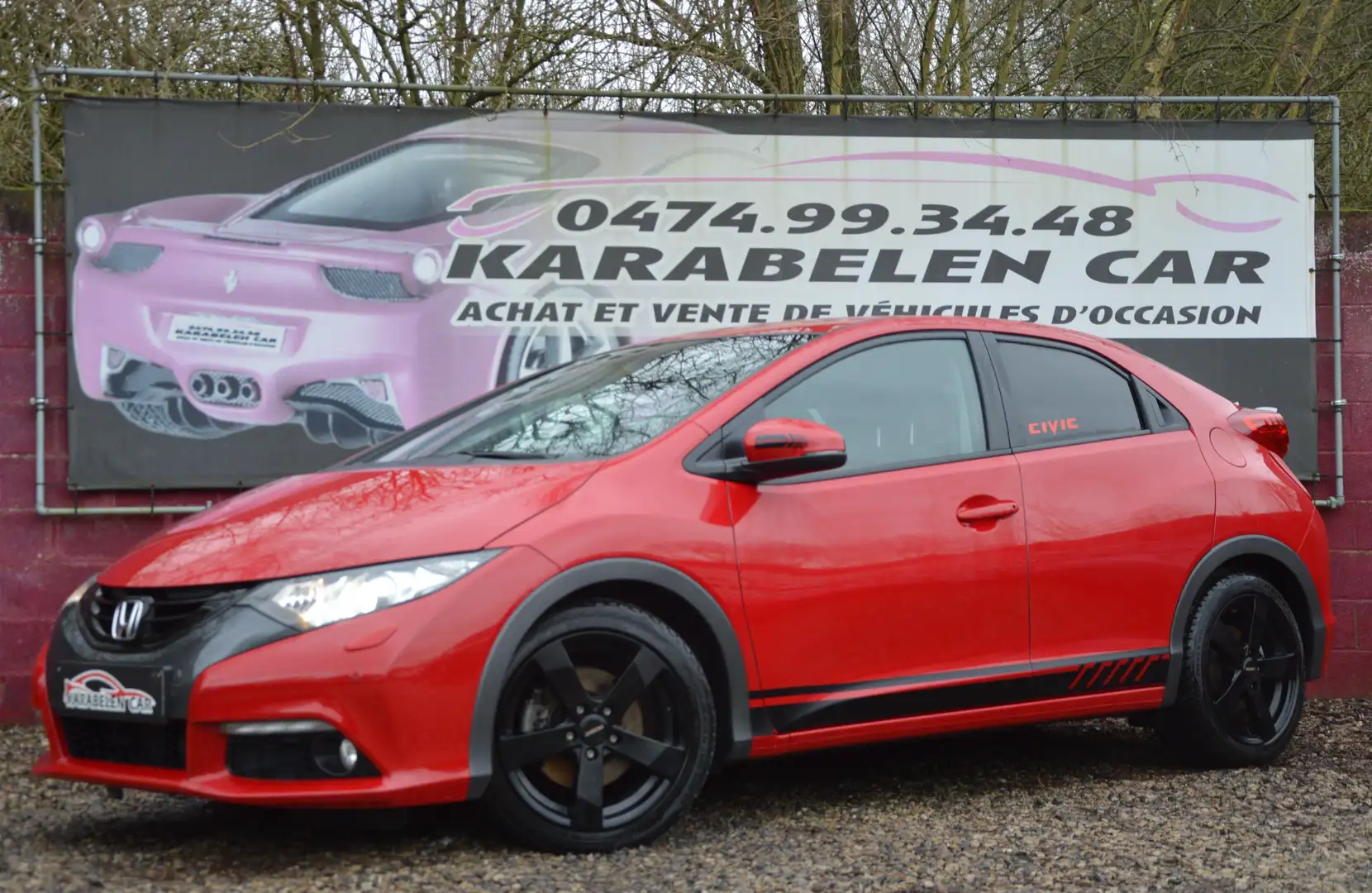 Honda Civic 1.6-DTEC Sport NEUF CAM CLIM CRUIS 57.916KM GAR Rouge - 1