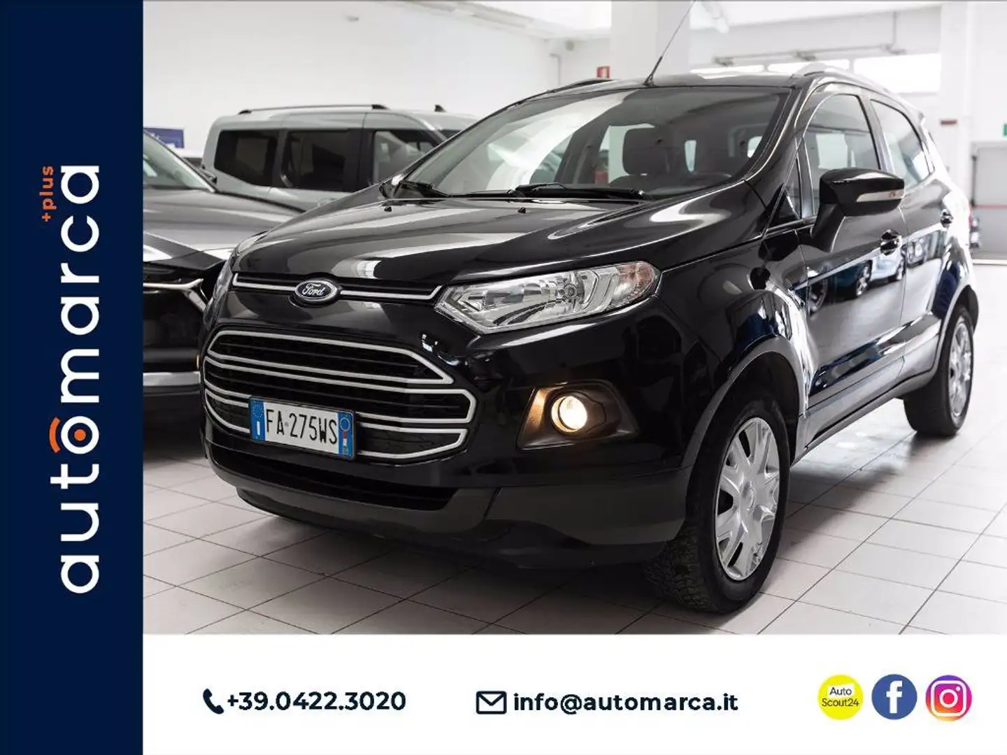 Ford EcoSport 1.5 tdci Plus 95cv E6 Nero - 1