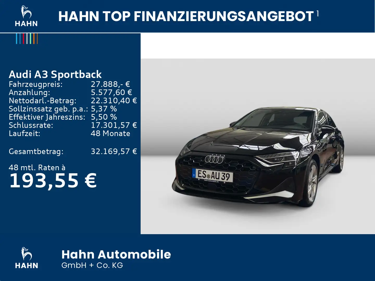 Audi A3 30 TFSI advanced Virtual Cockpit CA Чёрный - 2