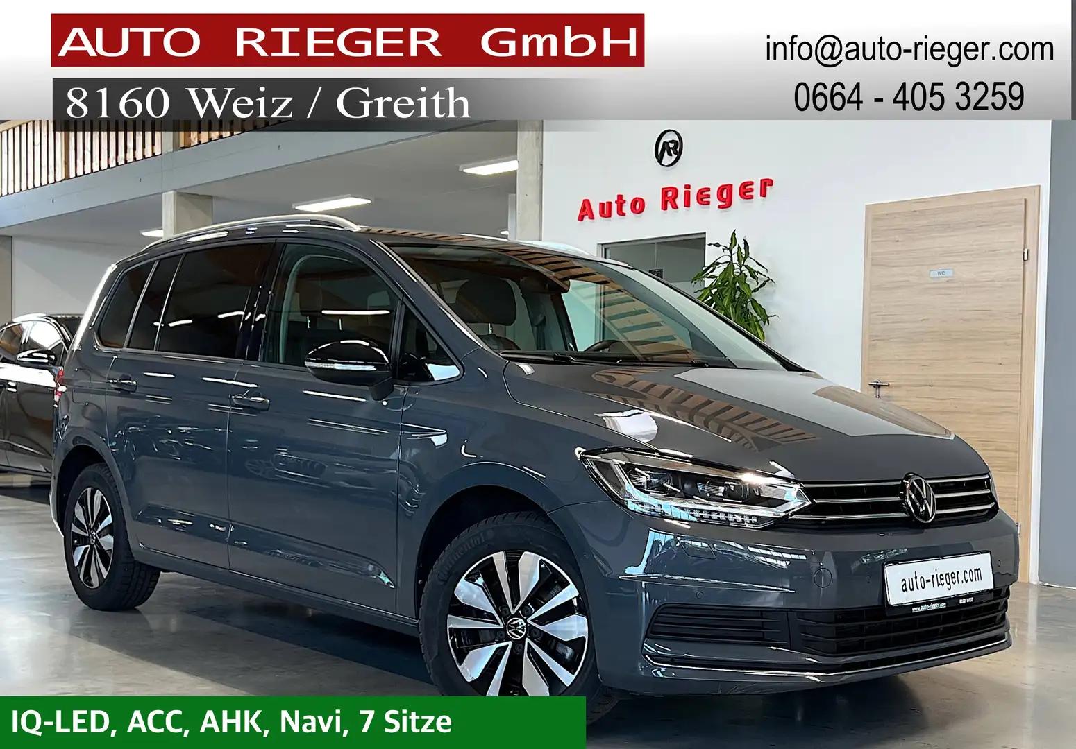 Volkswagen Touran Comfortline 2,0 TDI DSG Goal ACC, IQ-LED, AHK Grau - 1