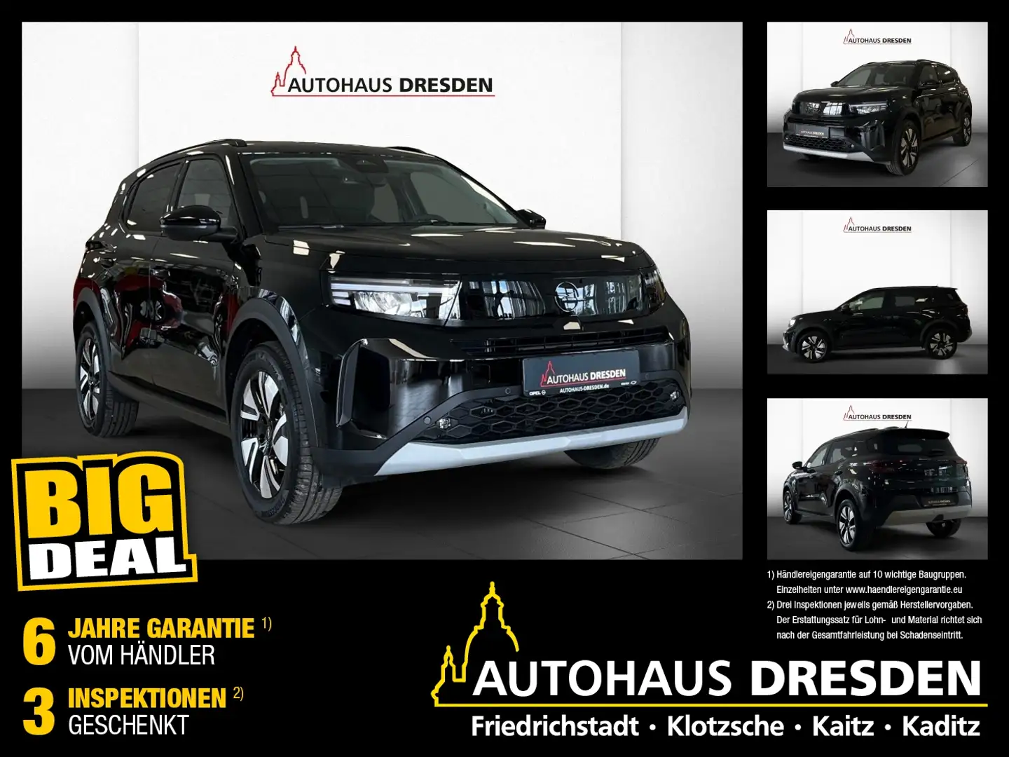 Opel Frontera 100kW 1.2 GS SpurW KAM KlimaA PDC Noir - 1