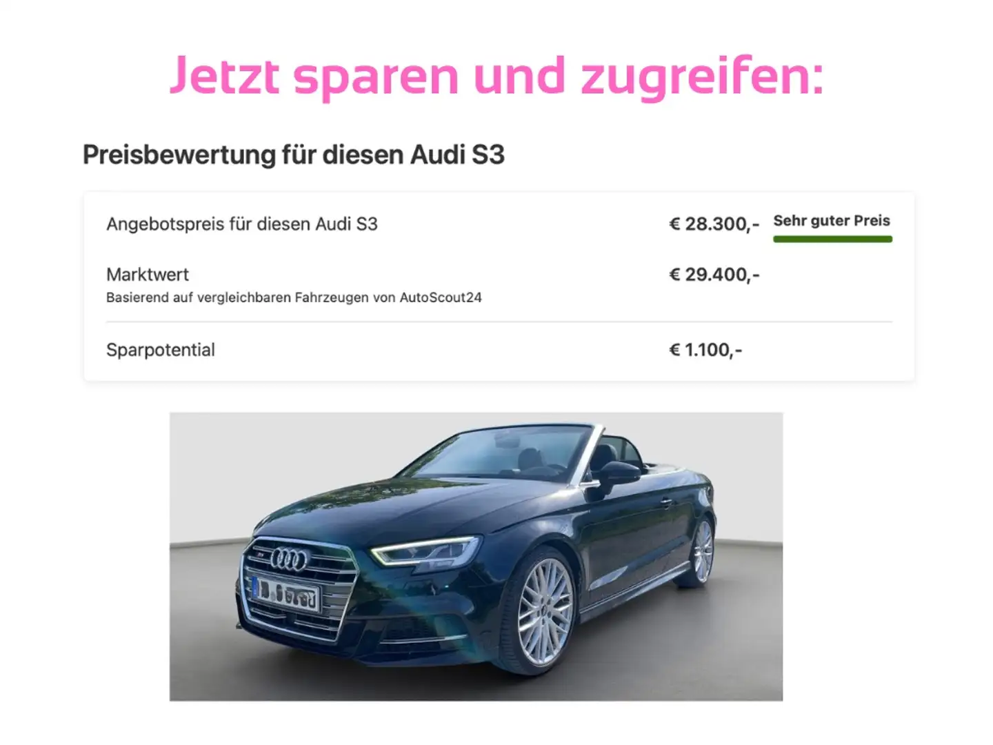 Audi S3 Cabriolet quattro*LED*AVC*ACC*Nackenfön*PDC*8-f Noir - 1