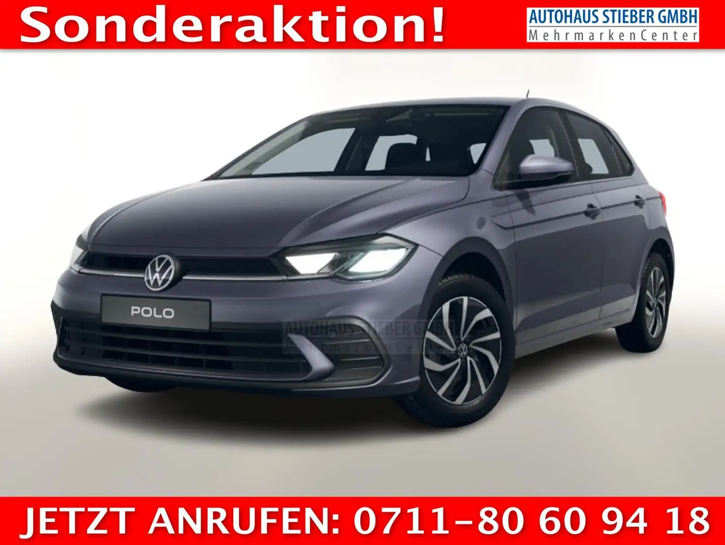 Volkswagen Polo 1.0 TSI 80 LED 15Z SHZ Temp AppC PDC LaneAs 59 ... Grau - 1