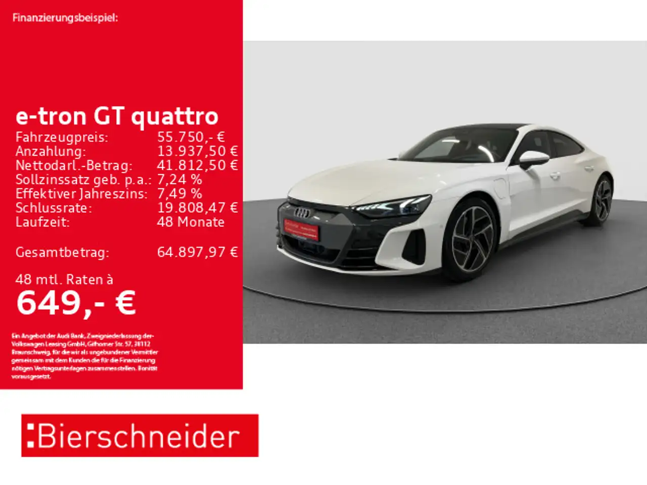 Audi e-tron GT e-tron GT LASER HuD PANO B&O 360