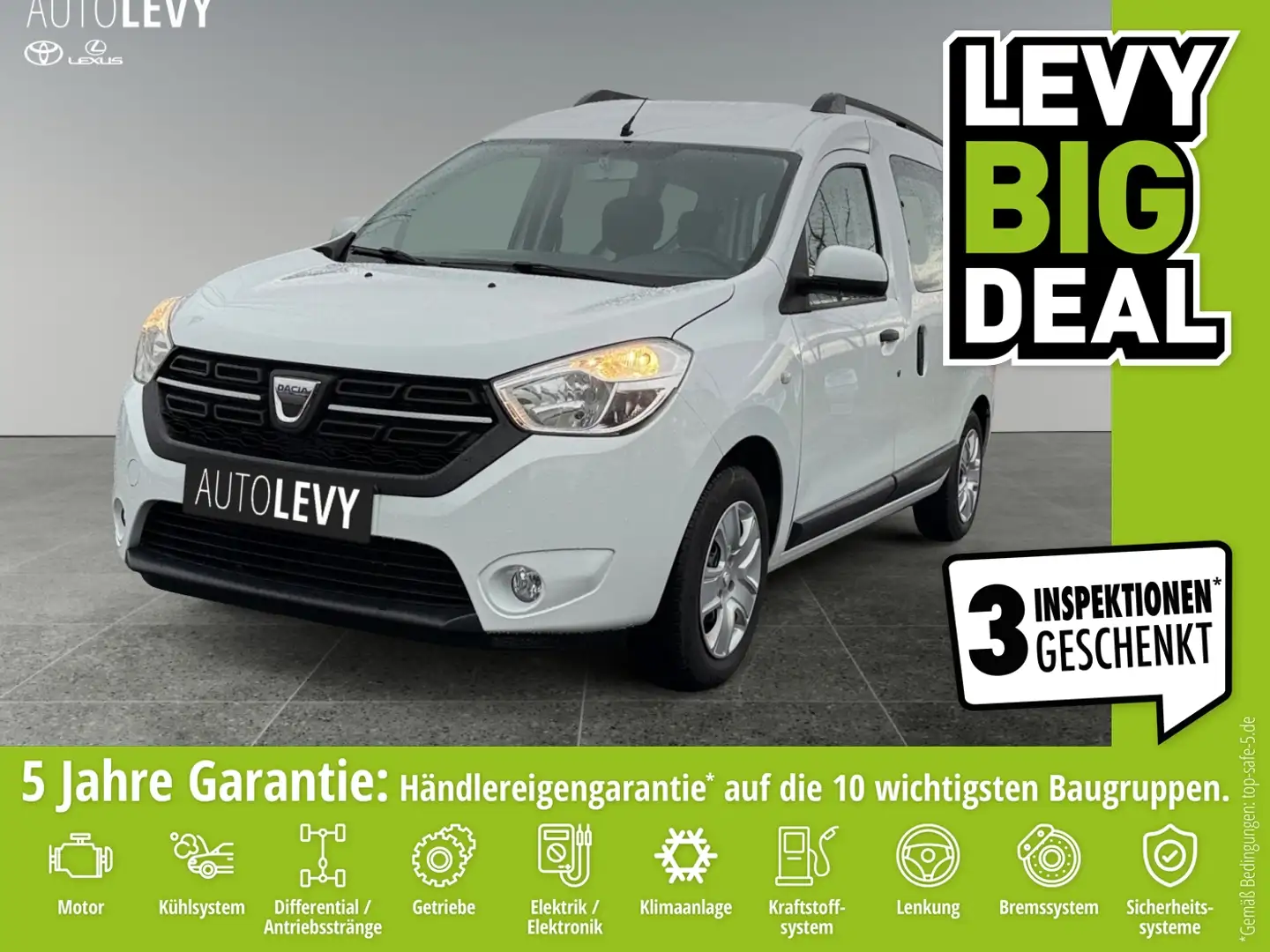 Dacia Dokker 1.2 TCe 115 *KLIMA*TEMPOMAT*BLUETOOTH Weiß - 1