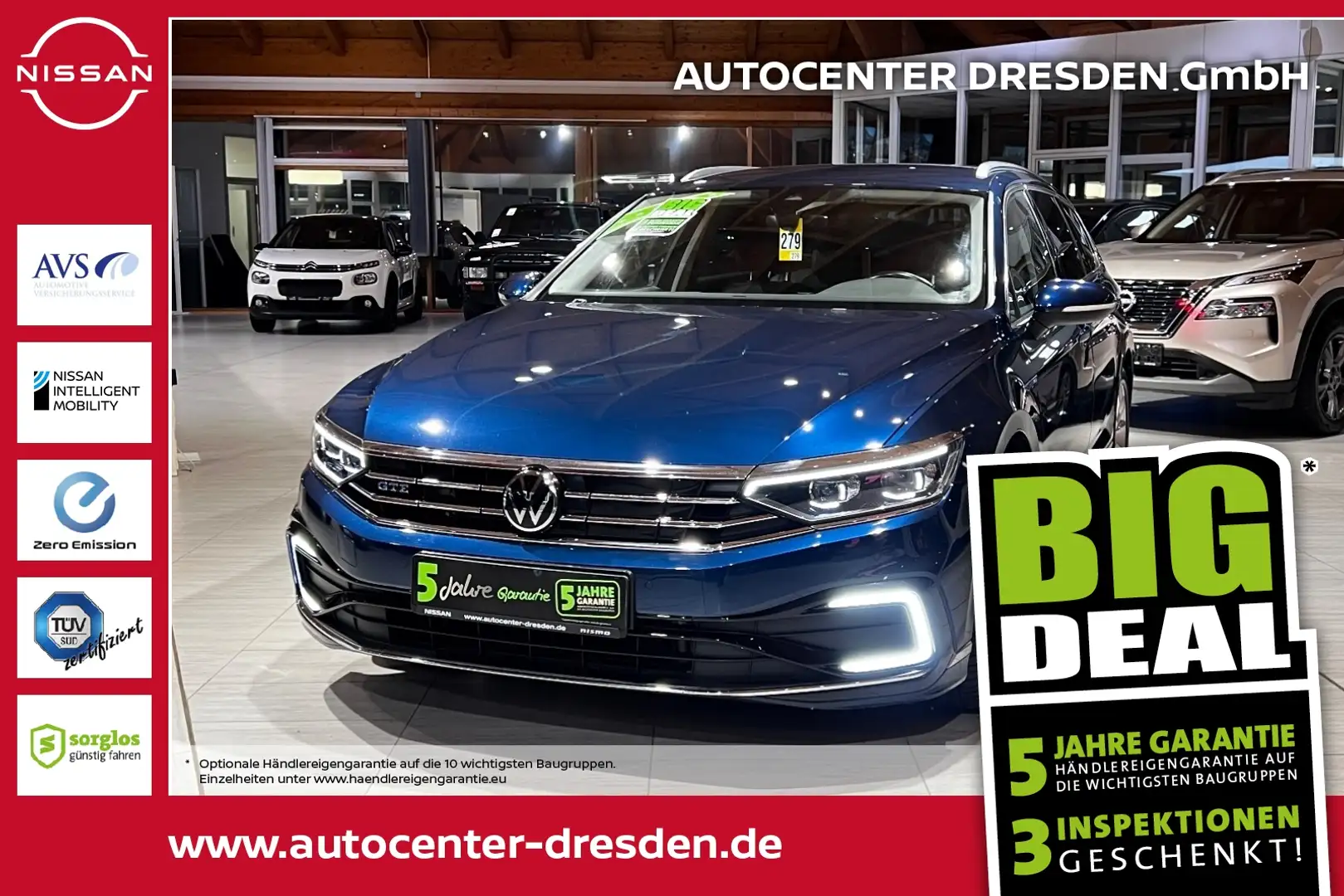 Volkswagen Passat Variant 1.4 TSI  GTE ACC+AHK+LED+Navi+SHZ Bleu - 1