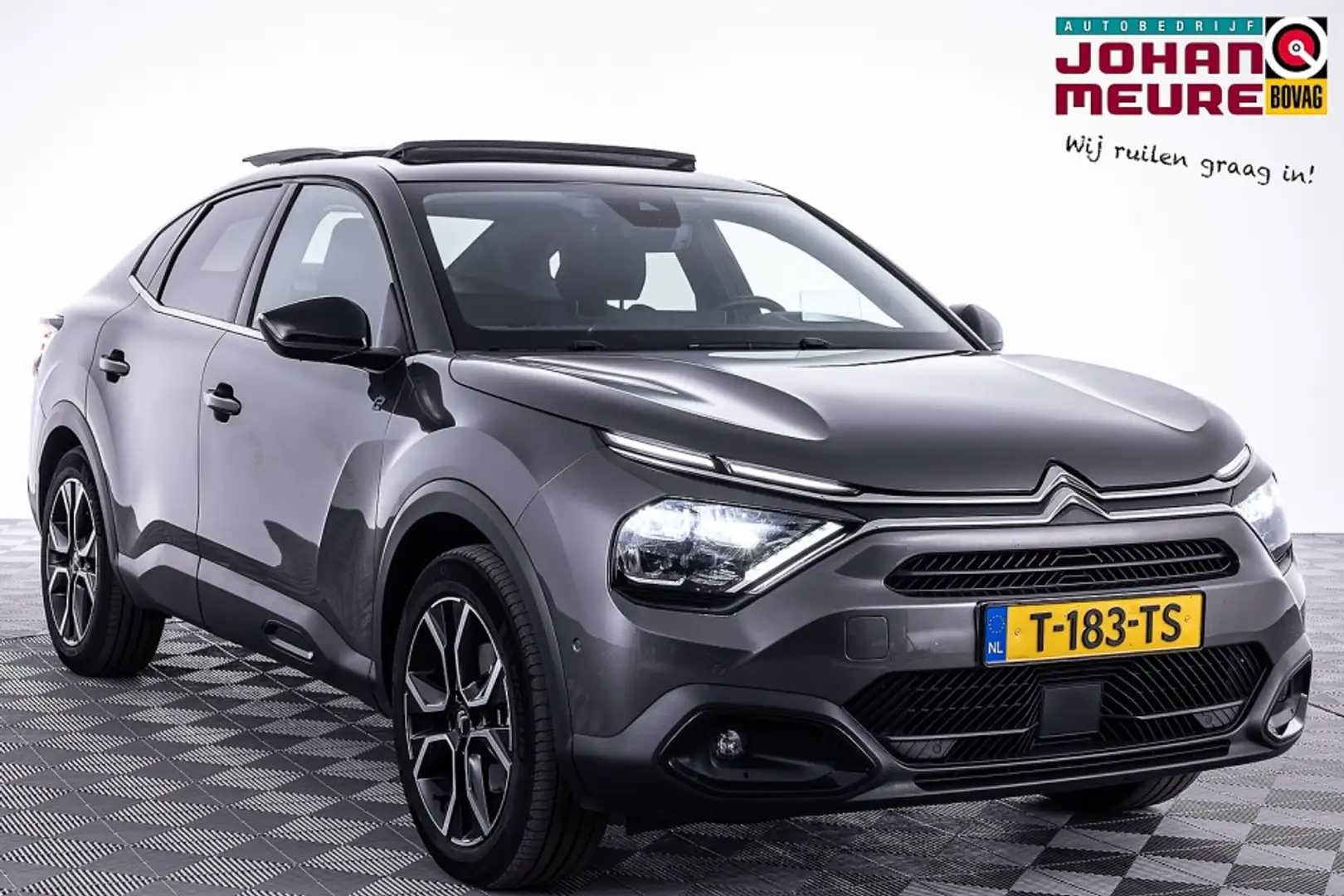 Citroen E-C4 X e-C4X Shine 50 kWh | PANORAMADAK | Half LEDER | CA Grijs - 1