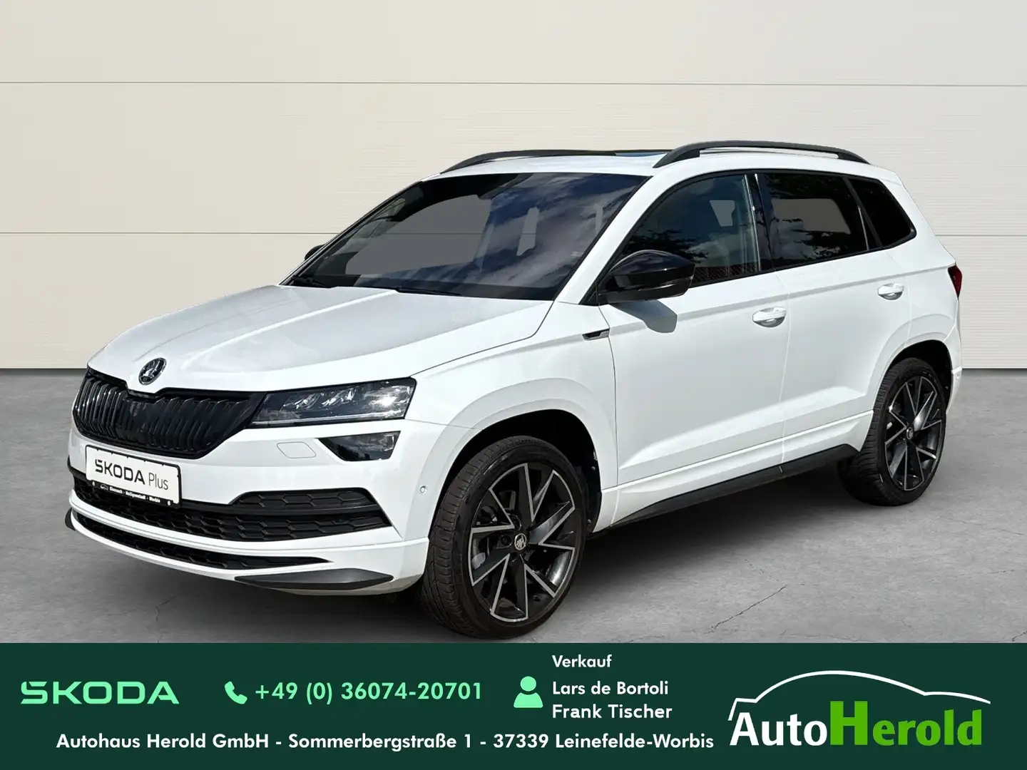 Skoda Karoq Sportline 2.0TDI+DSG+4x4+PANO+AHK+360° Weiß - 1