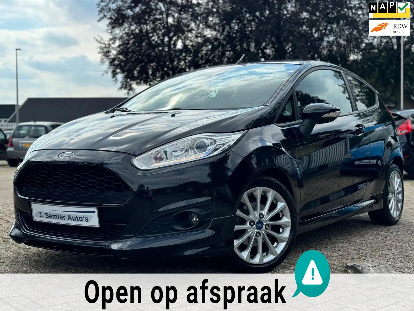 Ford Fiesta 1.0 Ecoboost ST-LINE 125PK CLIMA D.RIEM RECENT VV Nero - 1