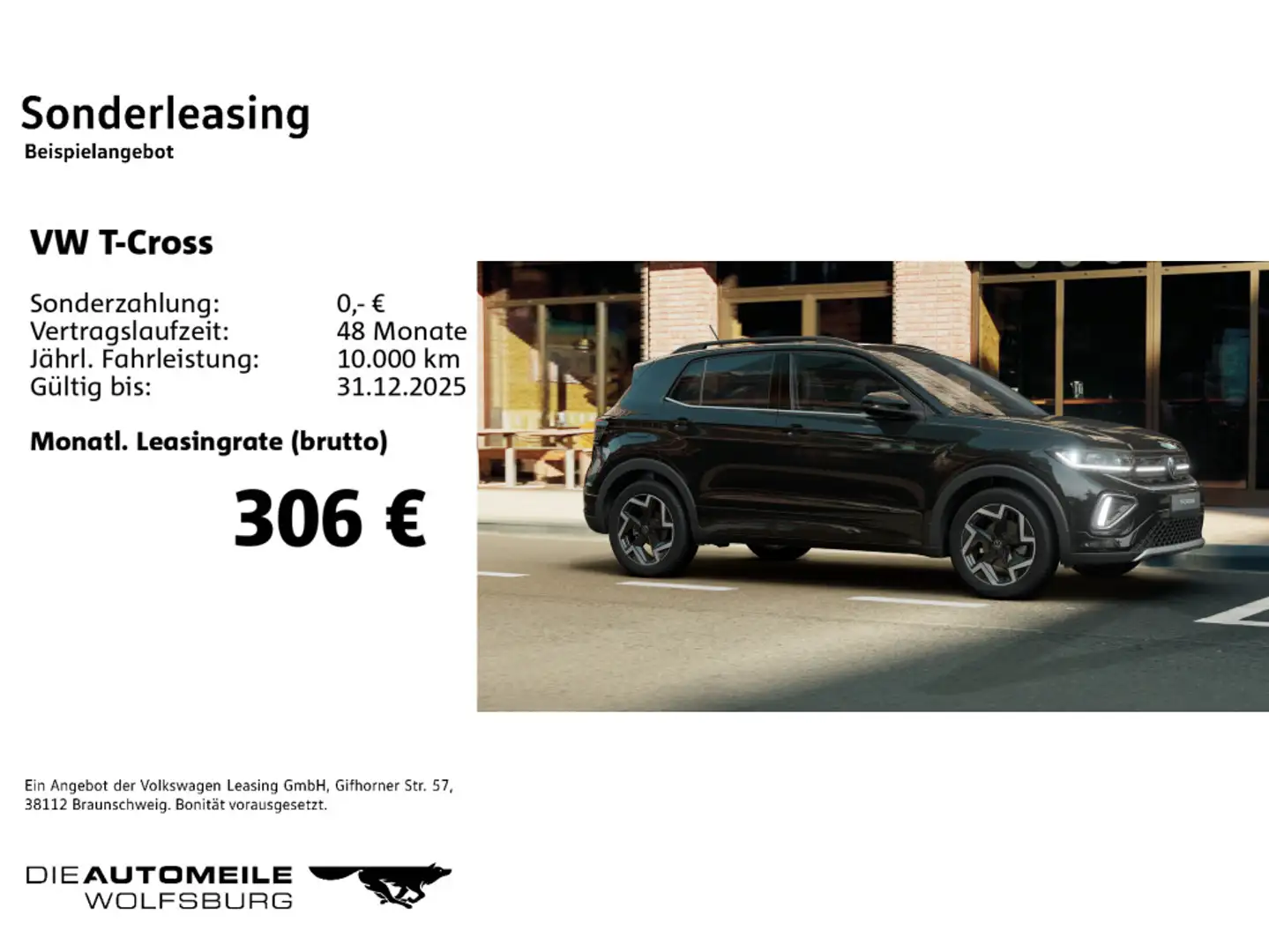 Volkswagen T-Cross 1.5 TSI DSG R-Line Matrix/ACC/AHK Schwarz - 2