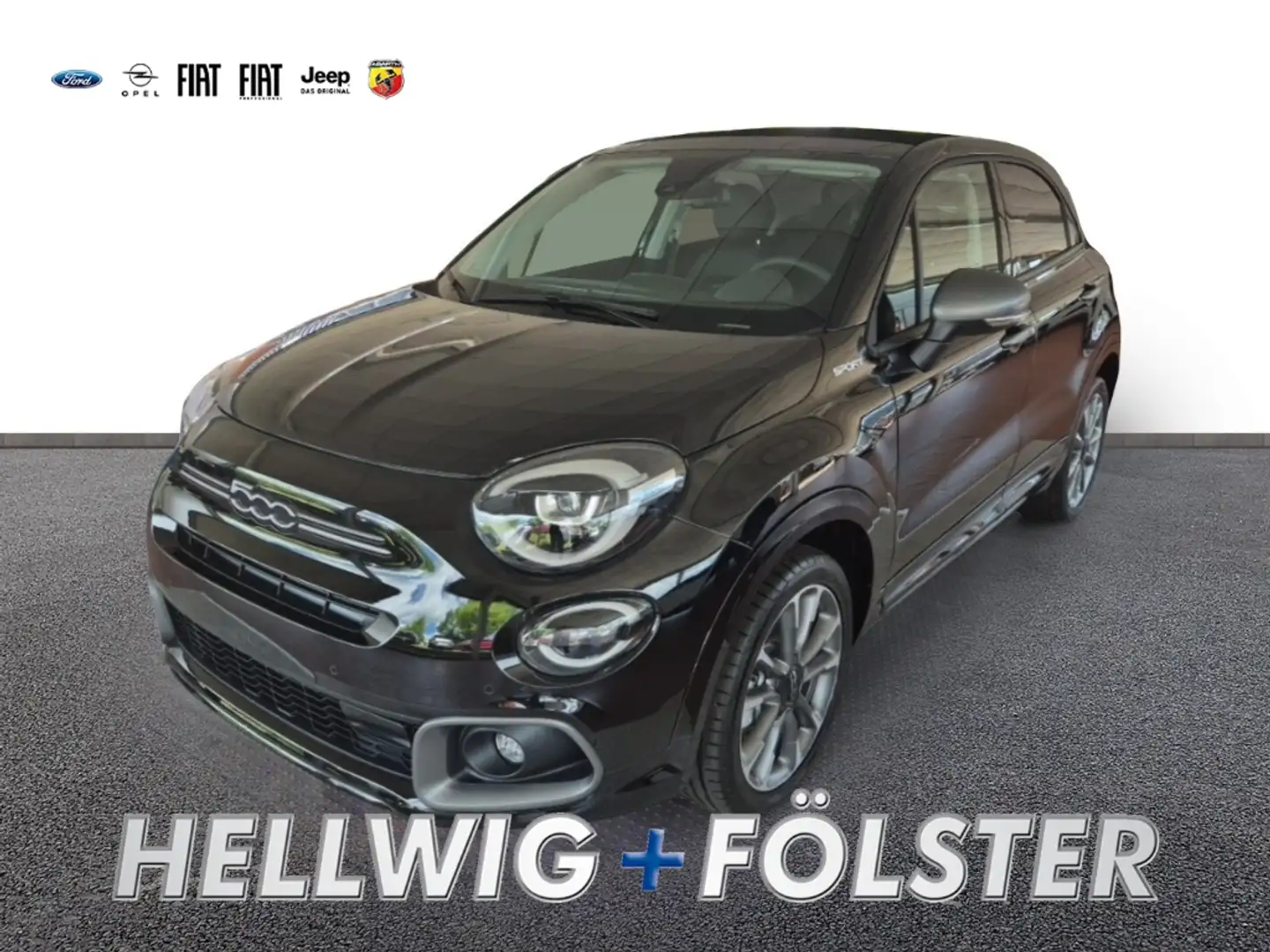 Fiat 500X Dolcevita Sport 1.5 GSE Faltdach Leder Zwart - 1